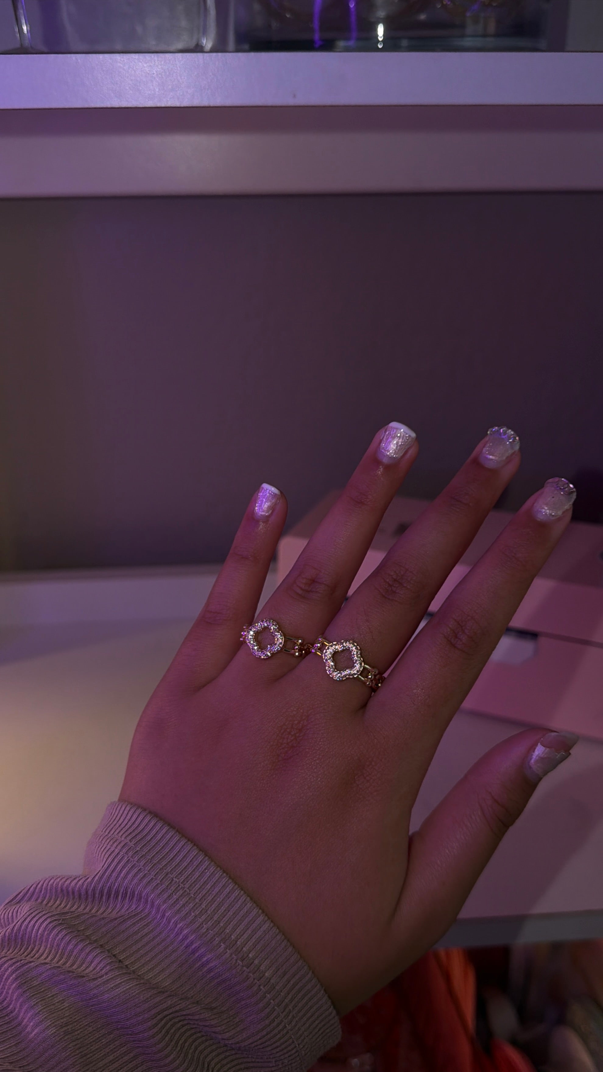 OPEN CLOVERLEAF ADJUSTABLE RING