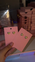 JUMBO HEART NUGGET STUDS